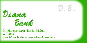 diana bank business card